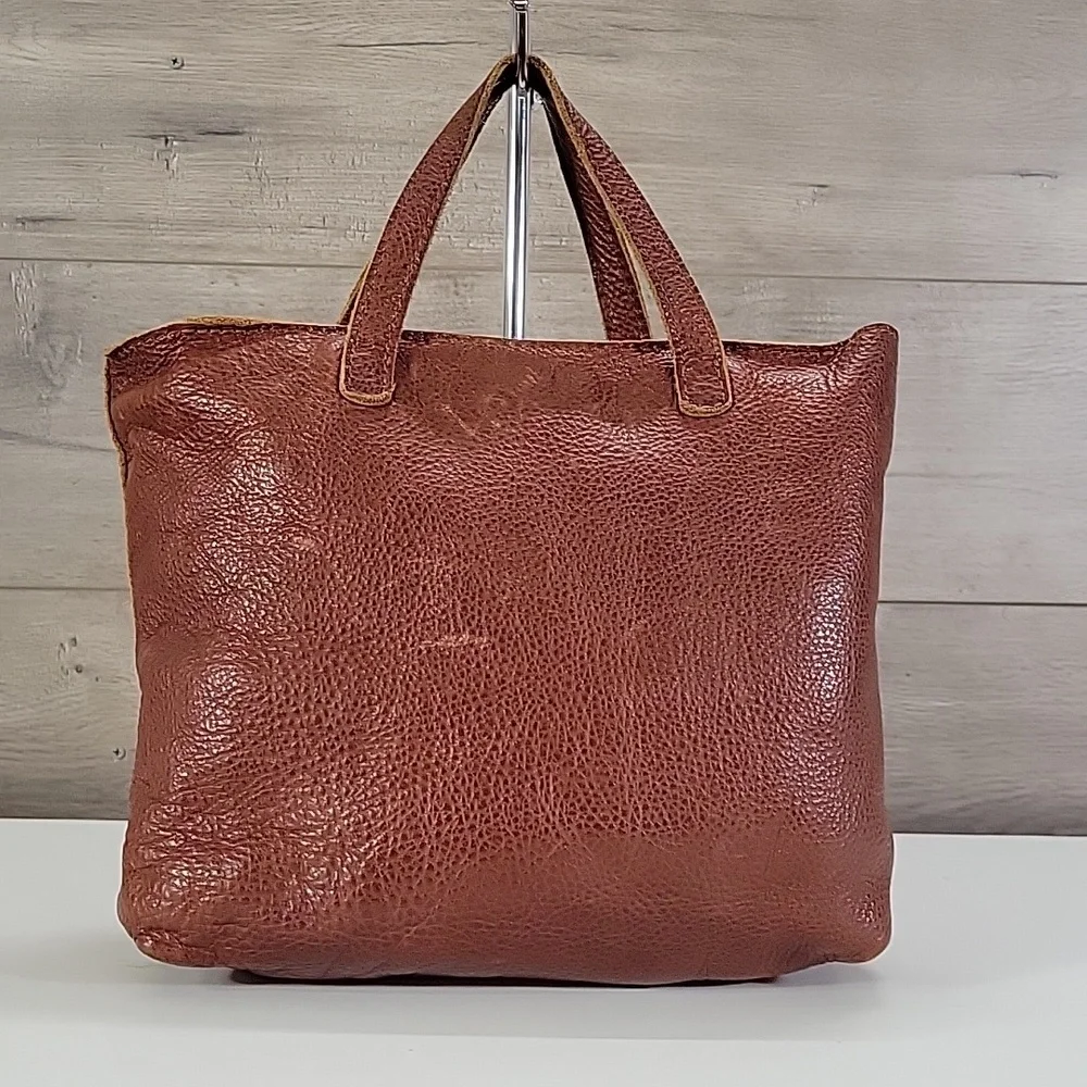Portland Leather Goods Brown Pebble Leather Tote Bag - Classic Carryall